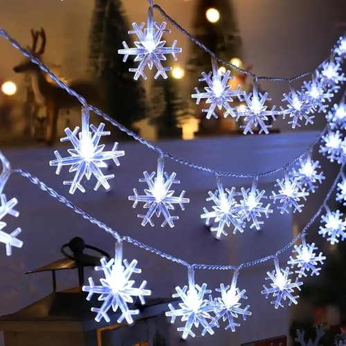 Led christmas snowflake string - led,