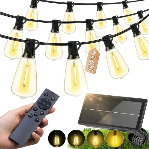 Outdoor solar string lights - solar,
