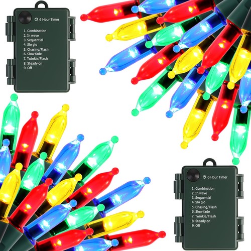 100 led multicolored battery - multicolored,