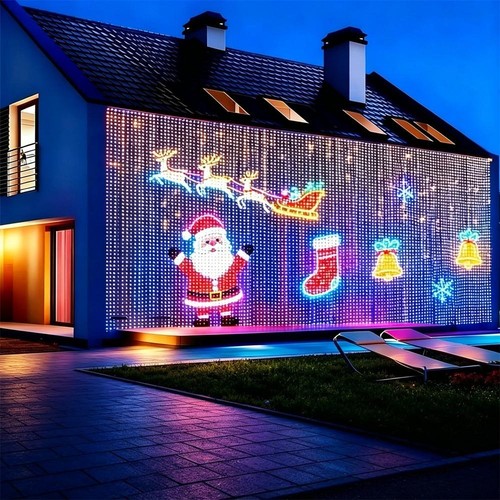 Led christmas curtain - led, light