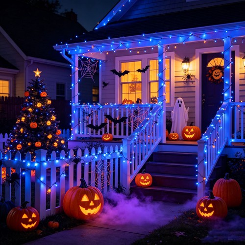 Solar halloween string lights - solar,